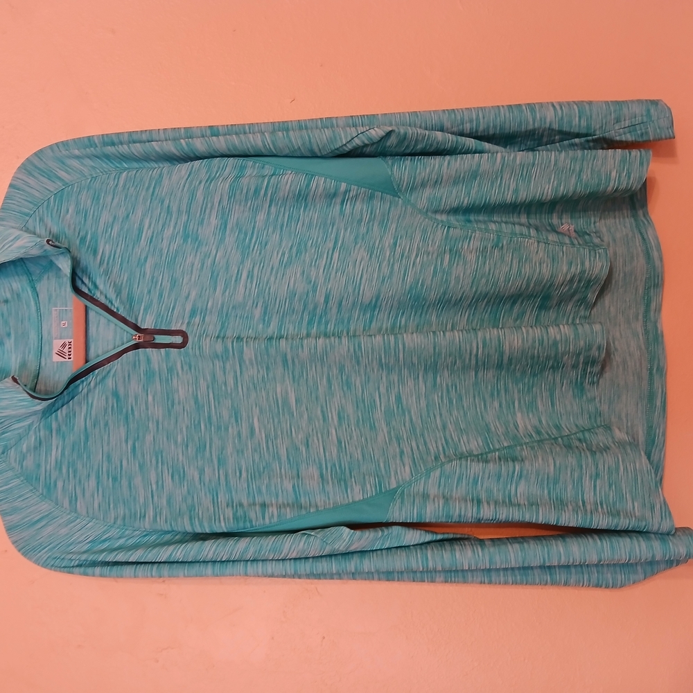 RBX Teal Pullover Sweatshirt with V-Neck and Long Sleeves